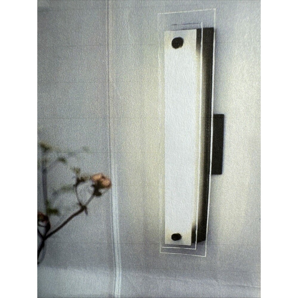 LED Glass Wall Sconces Modern 8W, 3000K Warm Lights , 18.11” Long, 4.3” W. New